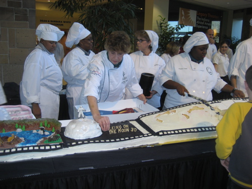 IVY Tech Culinary School Serves the cake