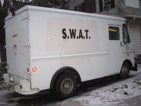 fake S.W.A.T. van