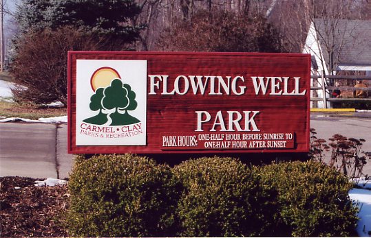 Flowing Well Park Sign